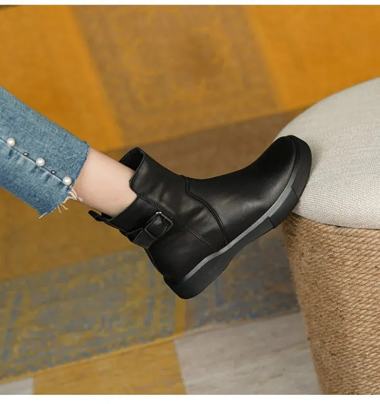 Belladonna - Vintage-inspirierte Damenstiefeletten aus Leder
