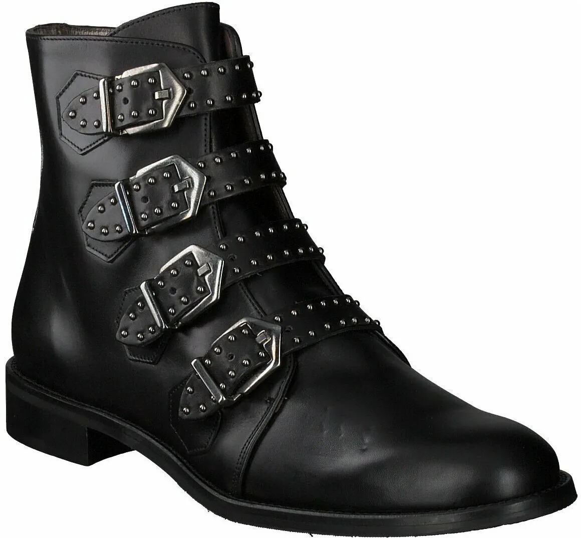 Damen-Stiefeletten aus Leder 105001648310 Schwarz