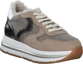 Damen-Winter-Sneaker aus Leder 193382791301 (Beige)
