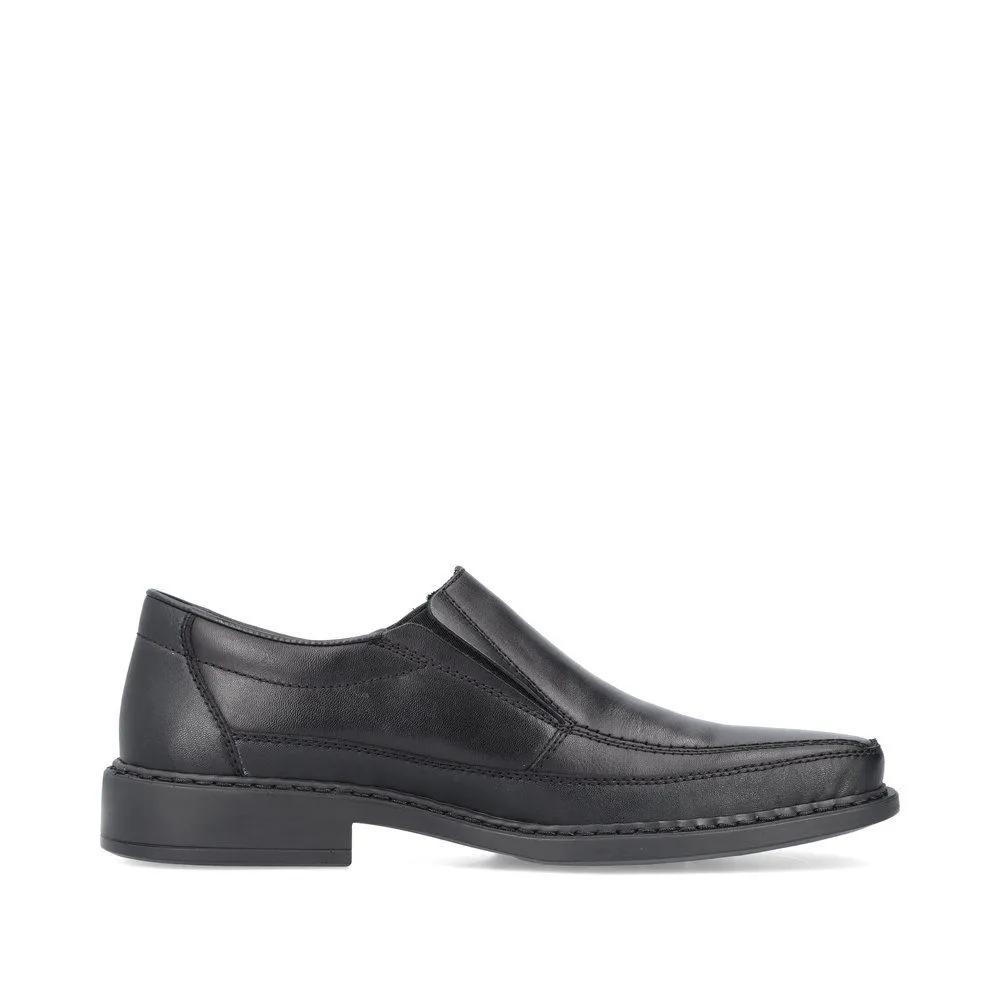 Rieker Antistress Herren Slipper elegant Leder Extraweite- H schwarz S13 B0873-00