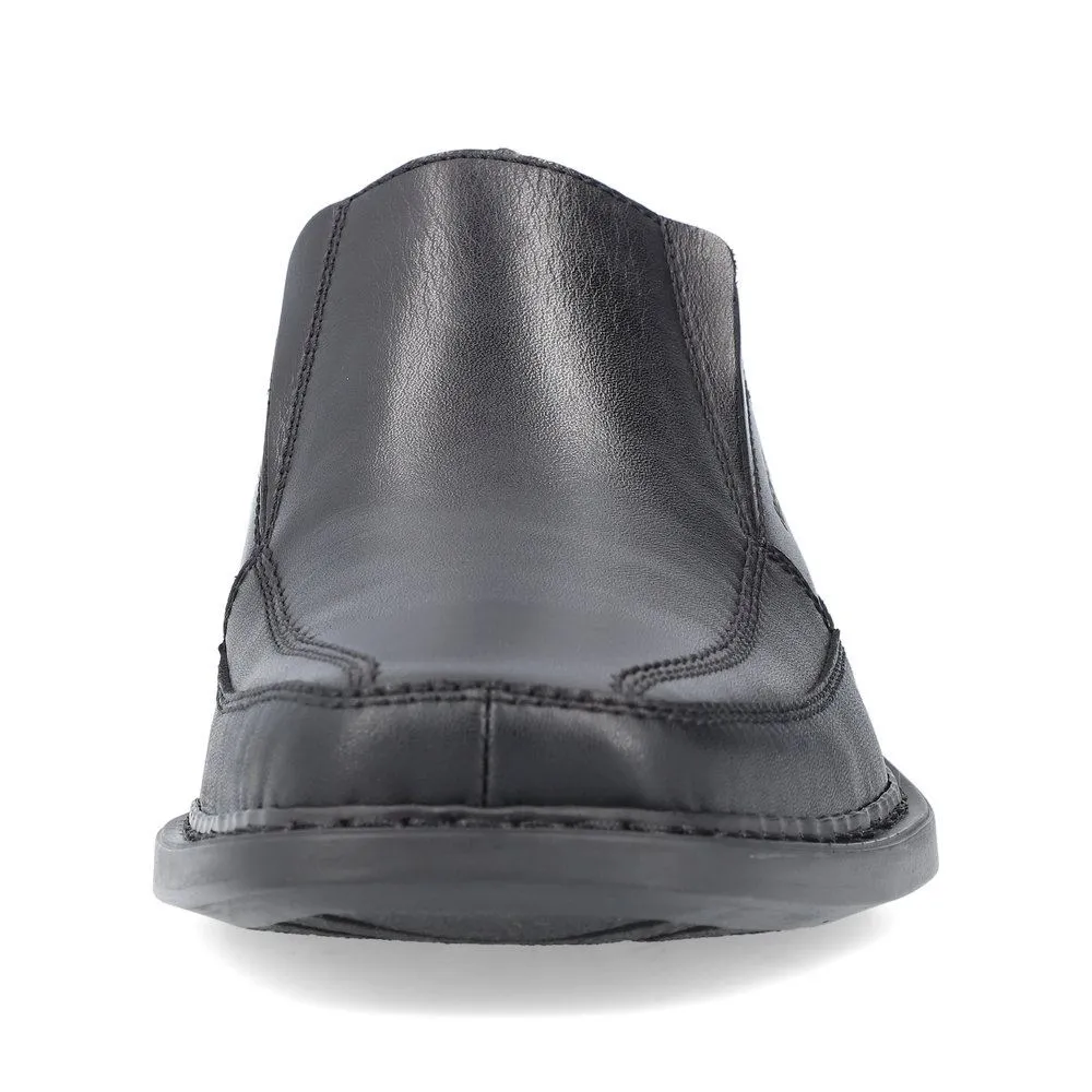 Rieker Antistress Herren Slipper elegant Leder Extraweite- H schwarz S13 B0873-00