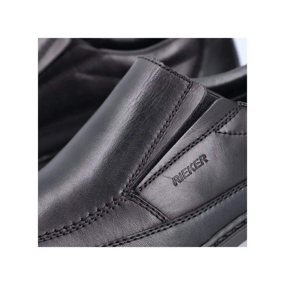 Rieker Antistress Herren Slipper elegant Leder Extraweite- H schwarz S13 B0873-00