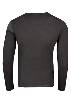 Rusty Neal Langarmshirt in Dunkelgrau