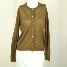 Second Hand STELLA NOVA Cardigan Gr. L braun uni Strickjacke (*)